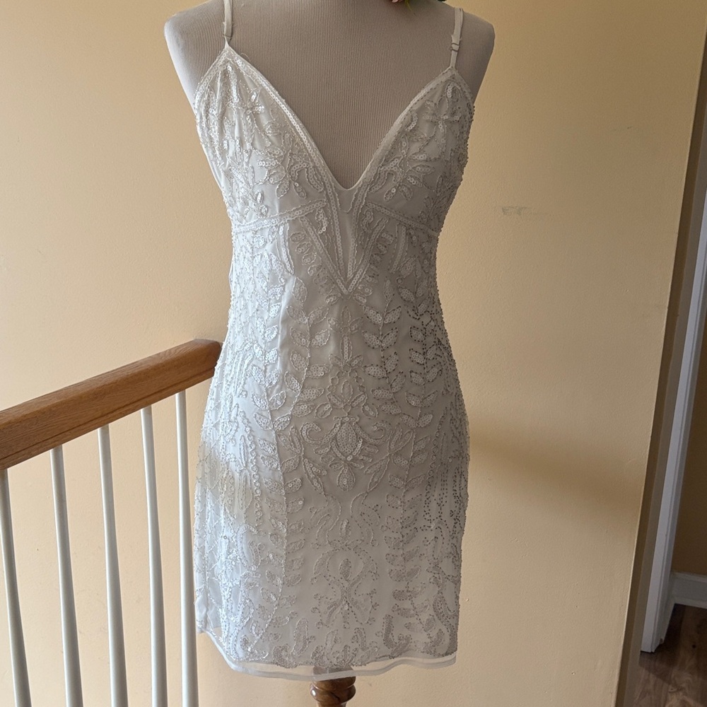 Lulu's White Lace Mini Dress
